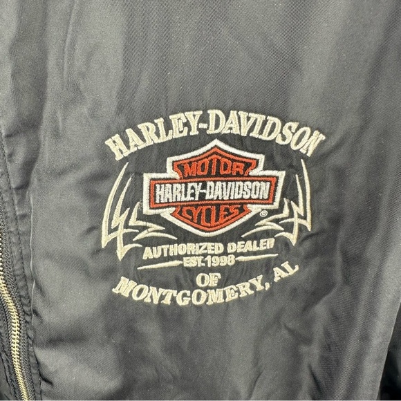 Harley-Davidson Men's Black Biker Jacket Montgomery AL Size L - Picture 3 of 7